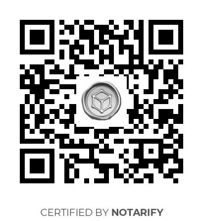 Certificato notarizzazione su blockchain